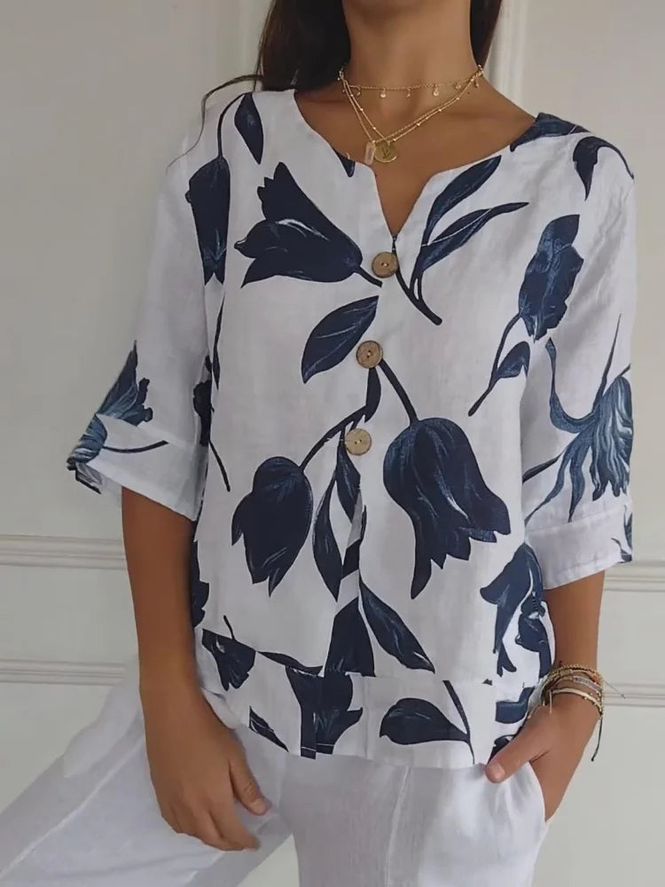 Lisa Bedrukte Tuniek voor Trendy en Comfortabele Stijl