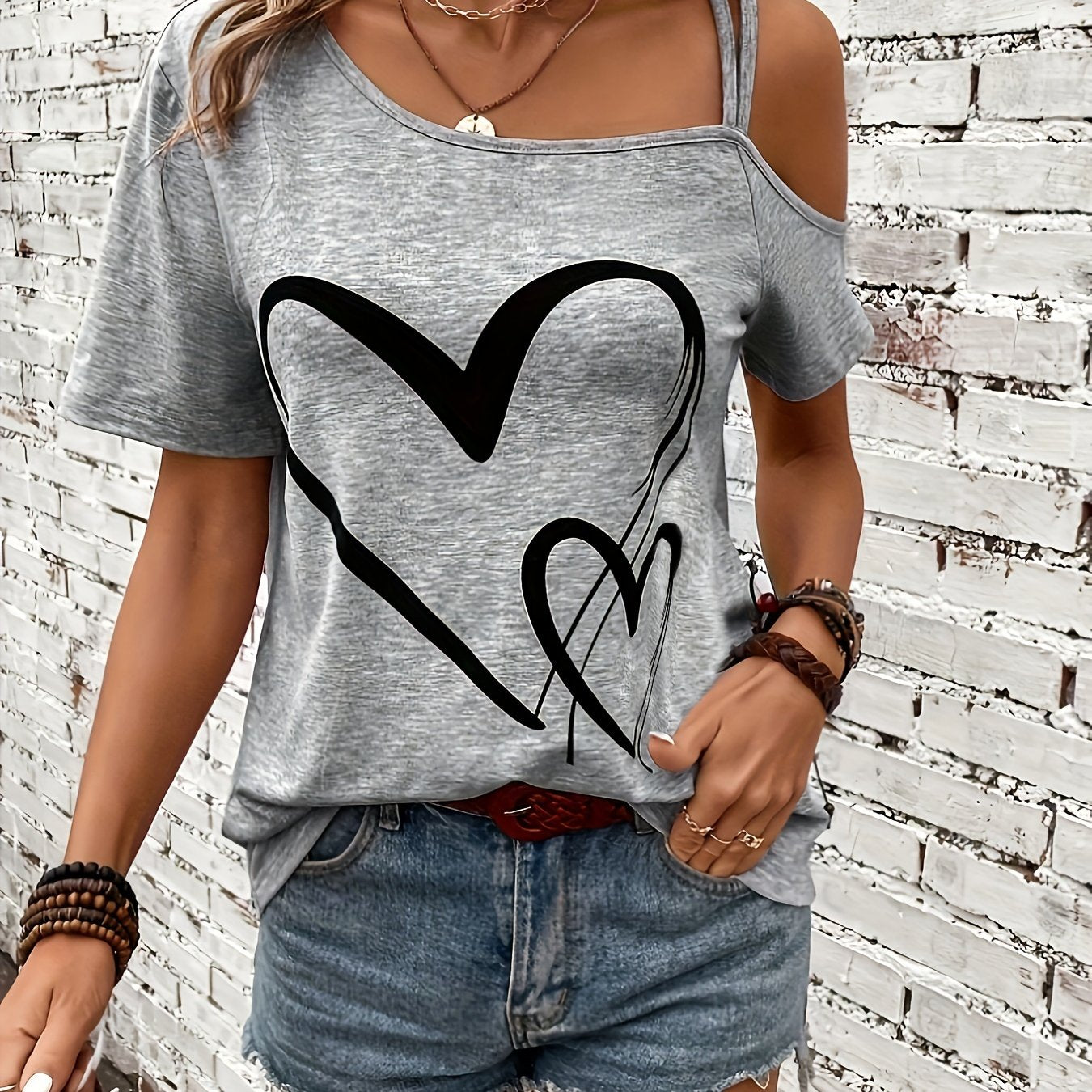 Velanora- Één Schouder T-Shirt