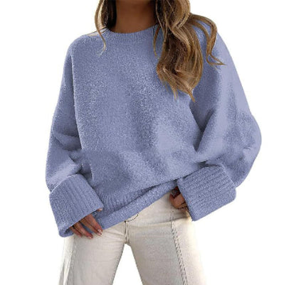 Dames Trui Oversized Zacht Met Ronde Hals
