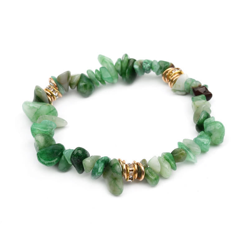 Natuursteen Armband met Kristallen en Kralen Zwart Celine