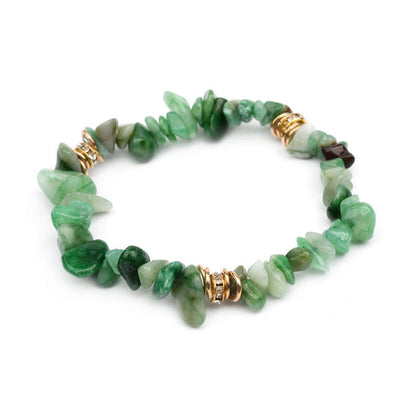Natuursteen Armband met Kristallen en Kralen Zwart Celine