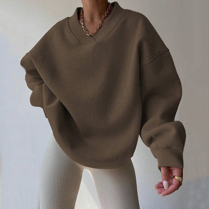 Dames V-Hals Trui Geel Minimalistisch Design - Mode Vibes