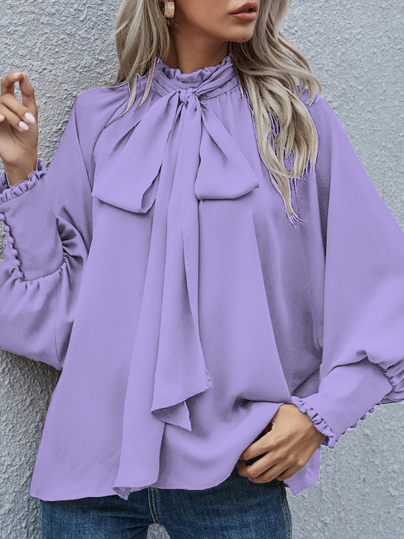 Dames Blouse met Strikdetail Stijlvol en Chique