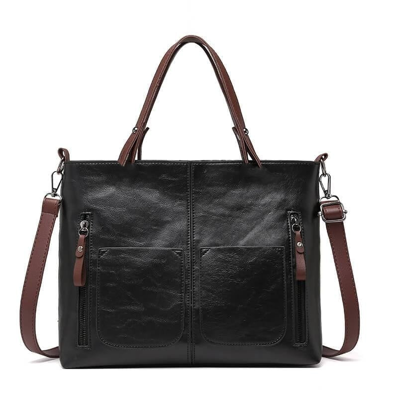Dameshandtas van PU-leer Elegante Stijl Zwarte Kleur