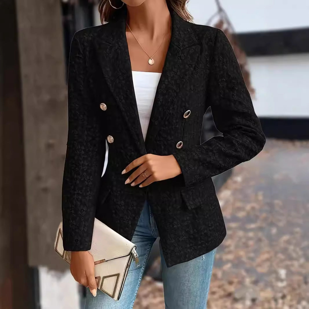 Dames Blazer Double Breasted Stijlvol Elegante Maatwerk Bitha