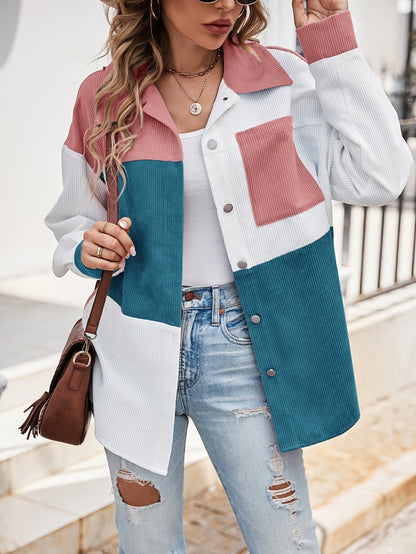 Vrouwelijke Blouse met Knoopsluiting en Mooi Patroon