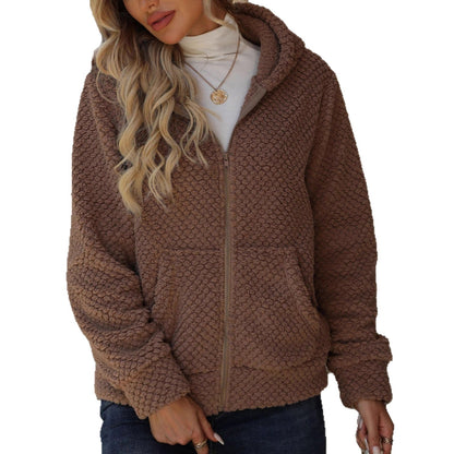 Dames Teddy Vest Warm en Zachte met Capuchon