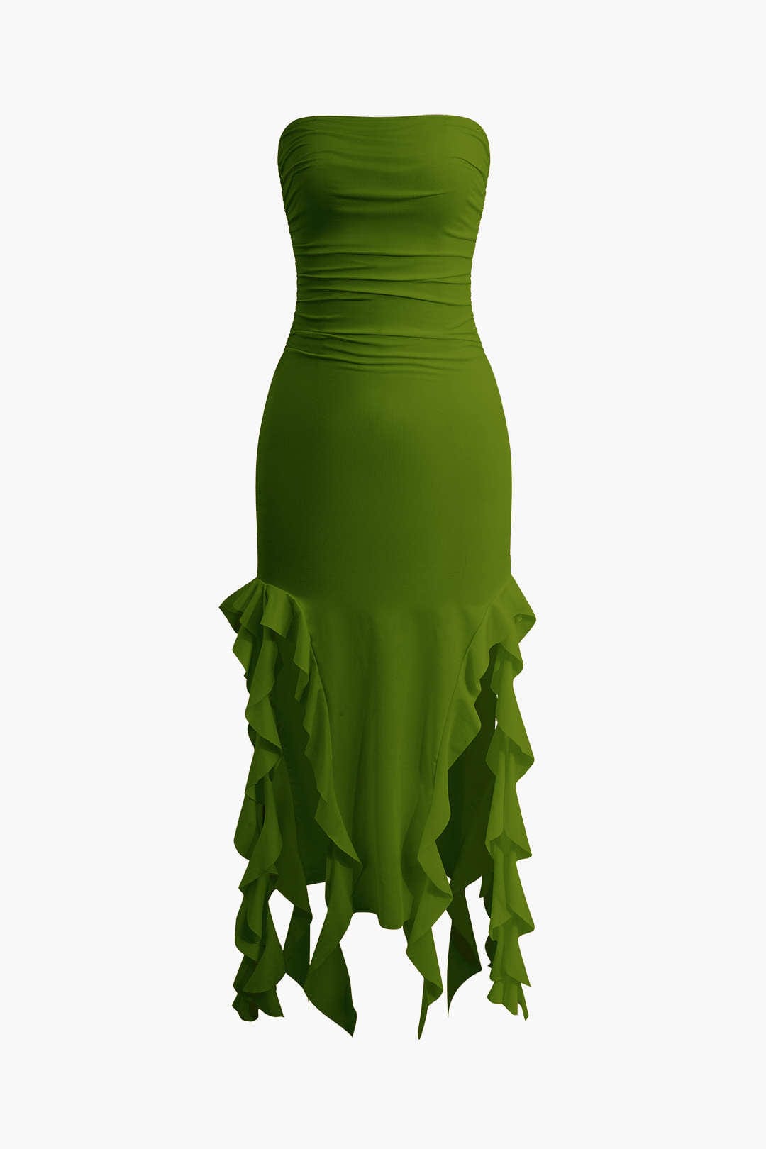 Maxikleed met Volant Vrouwelijk Elegante Jurk