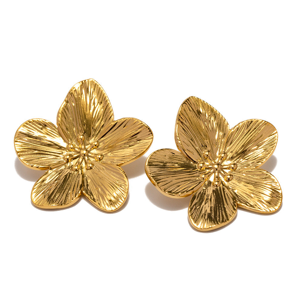 Dames Oorstekers Bloem Roestvrij Staal Luxe Design