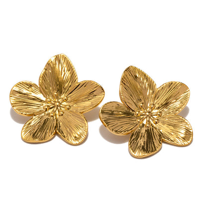 Dames Oorstekers Bloem Roestvrij Staal Luxe Design