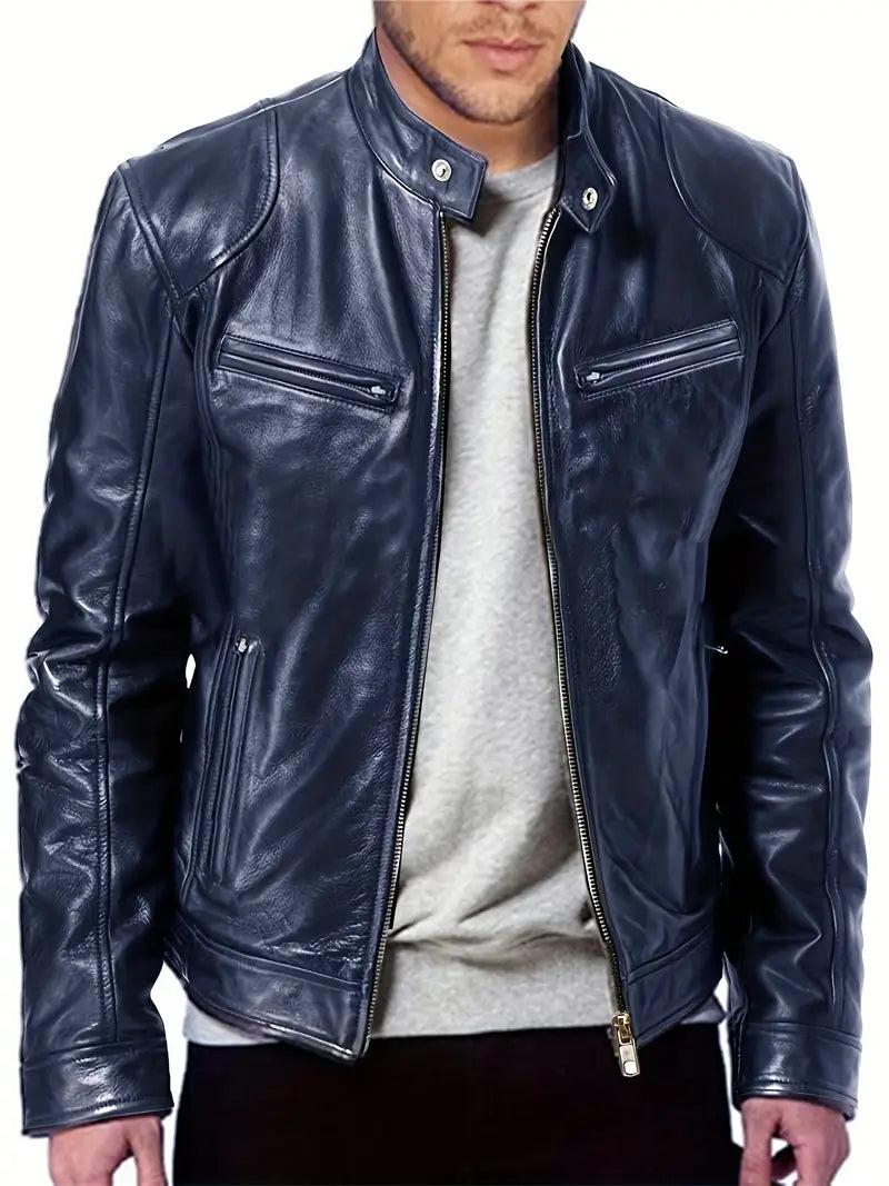 Heren Leren Jas - Tijdloze Stijl met Moderne Touch