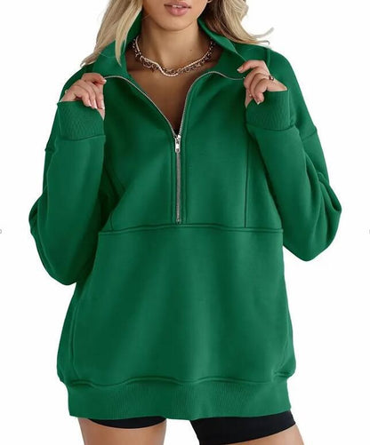 Dames Oversized Trui Warm en Comfortabel met Kangoeroezak