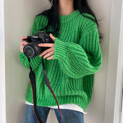 Dames Grof Gebreide Oversized Trui Trendy Modieus