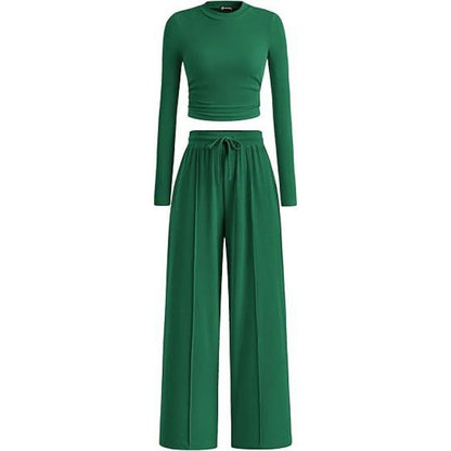 Dames Comfortabele Lounge Set Met Broek Lange Mouwen