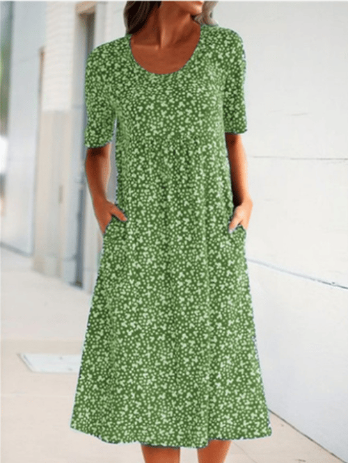 Zomerjurk Bloemenprint Lichte Jurk Vrouw