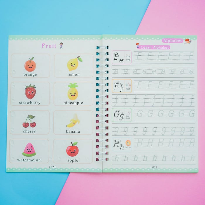 Schrijfoefenboek Herbruikbaar voor Kinderen
