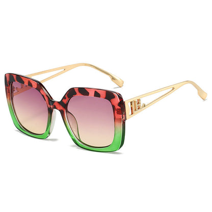 Dames Zonnebril Vierkant Montuur met Luxe Details