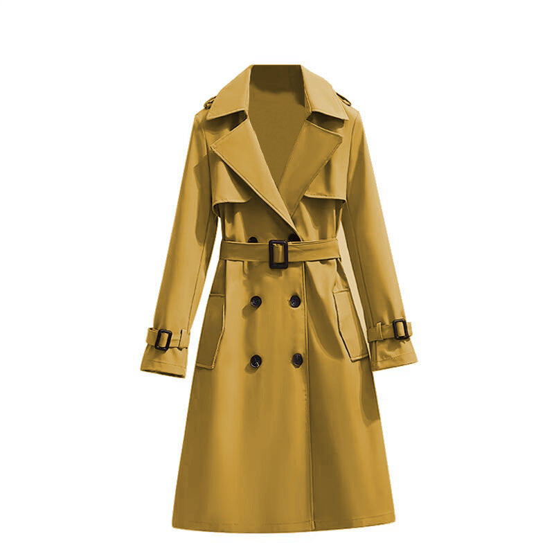 Dames Trenchcoat Mid-Lengte Stijlvol Waterdicht