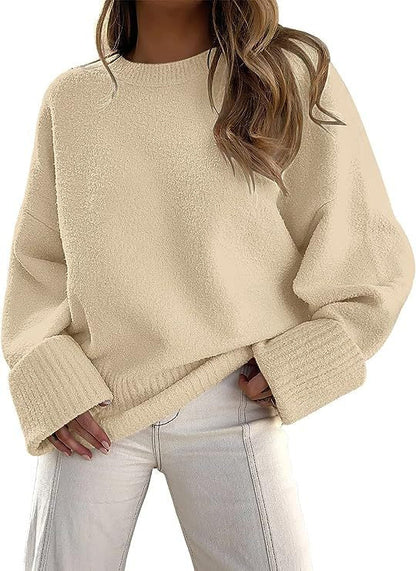 Dames Trui Oversized Zacht Met Ronde Hals