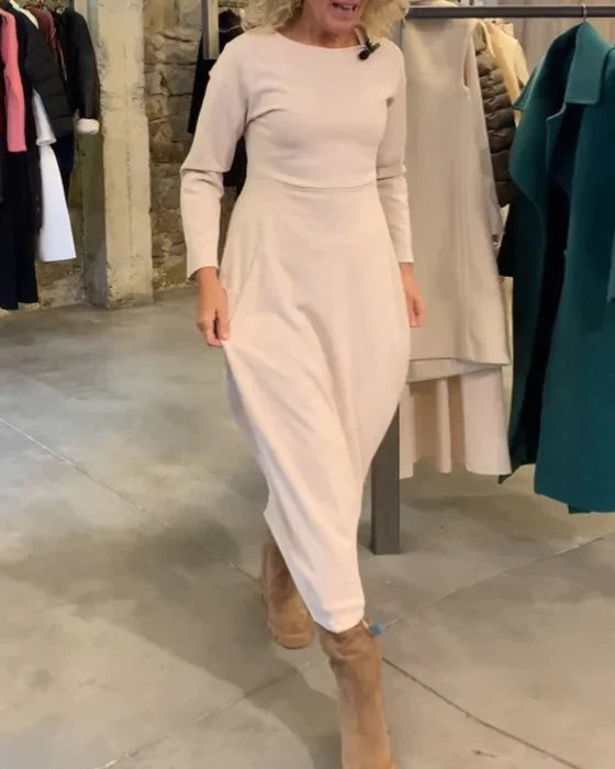 Jurk met Ronde Halslijn Veelzijdig All Day Wear - Mode Vibes