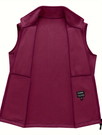 Gaspare | Gilet in pile leggero con colletto rialzato