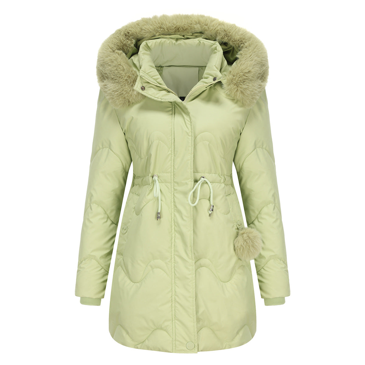 Dames Winterjas Warm Gewatteerd met Afneembare Capuchon