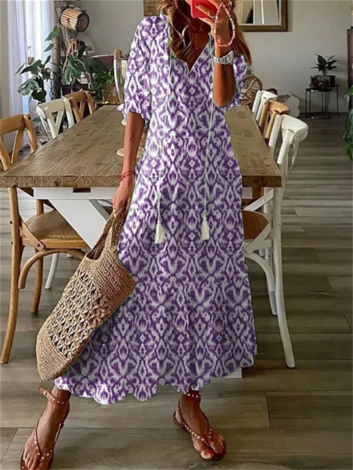 Bohemian Maxi Jurk Elegante Zomerjurk voor Vrouw
