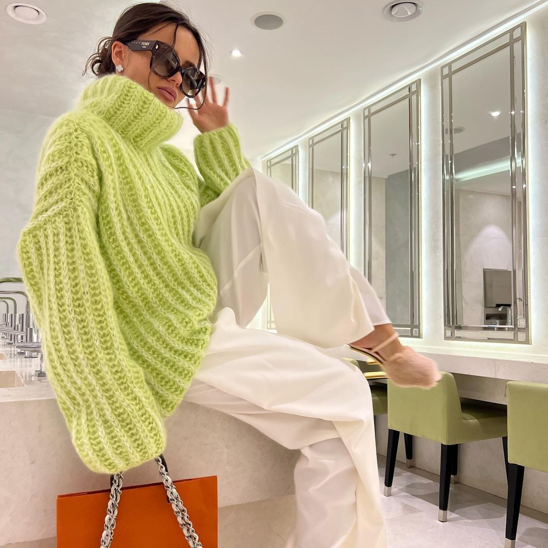 Dames Oversized Trui Grof Gebreid Zacht Colmodel