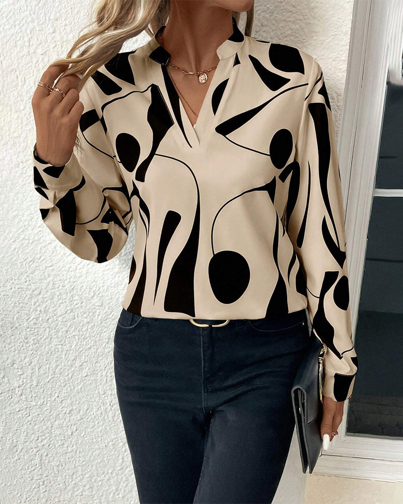 Flora Rosette Lange Mouwen Top