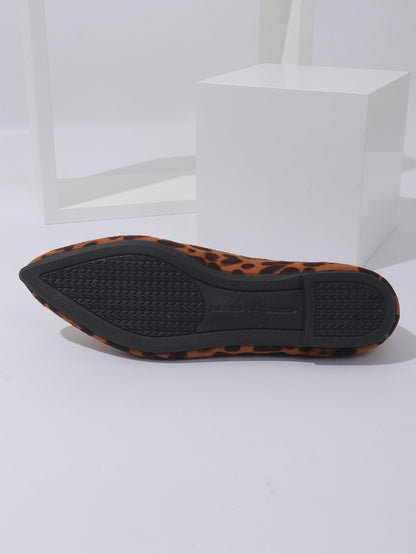 Dames Ballerina's Panterprint Puntneus Comfortabel