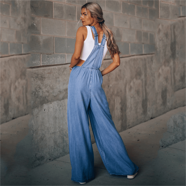 Damen Jumpsuit Blauwe Denim Overall