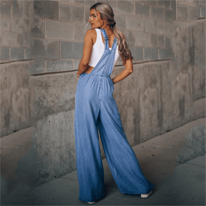 Damen Jumpsuit Blauwe Denim Overall