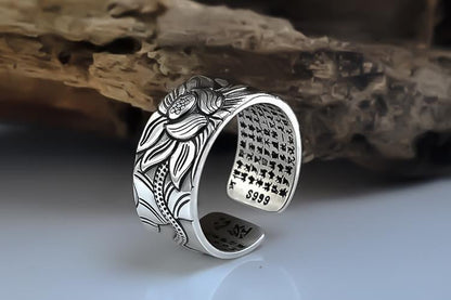 Zilveren Lotus Ring Uniek Design Stijlvol Accessoire