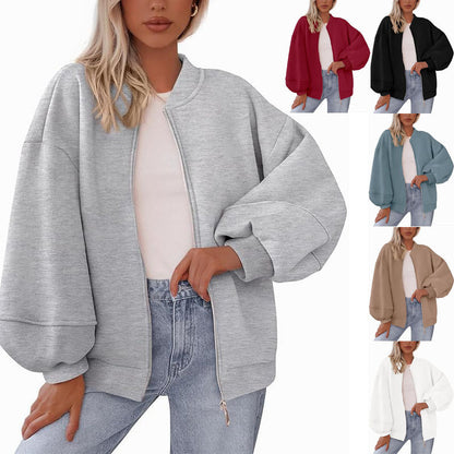 Dames Bomberjack Oversized Sportief met Rits