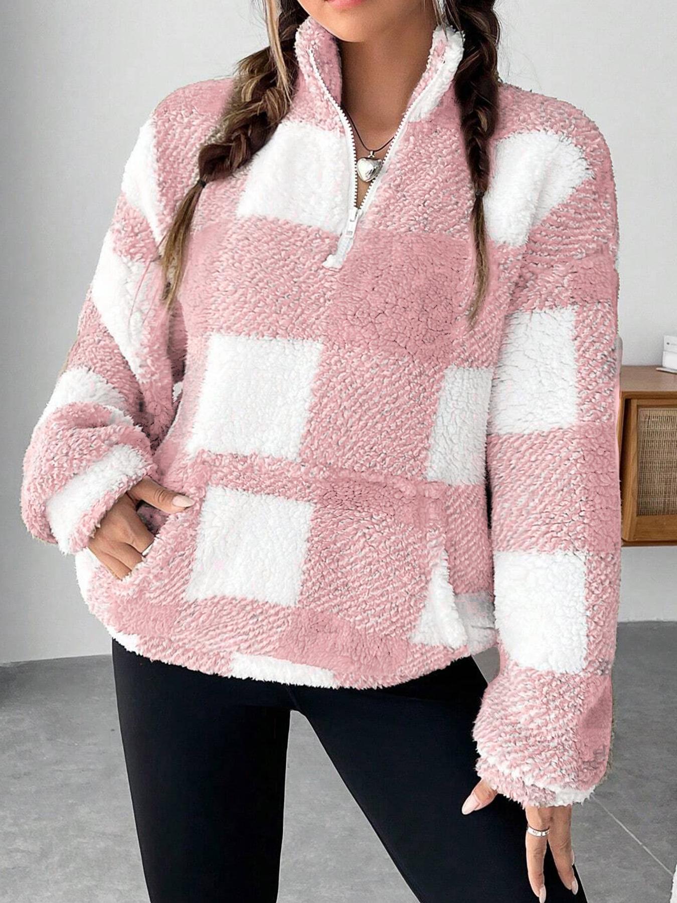 Dames Trui Warm en Comfortabel met Rits en Zakken