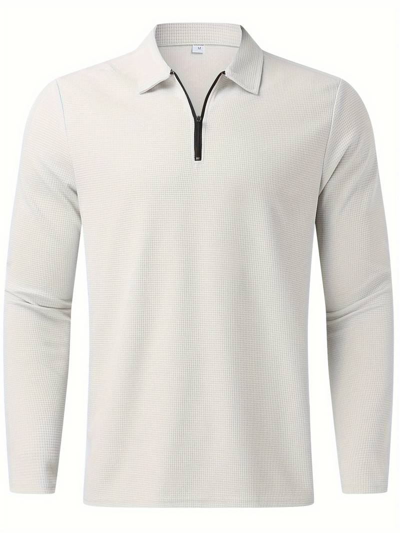 Lennox – Heren Wafelshirt met Lange Mouwen en V-Hals