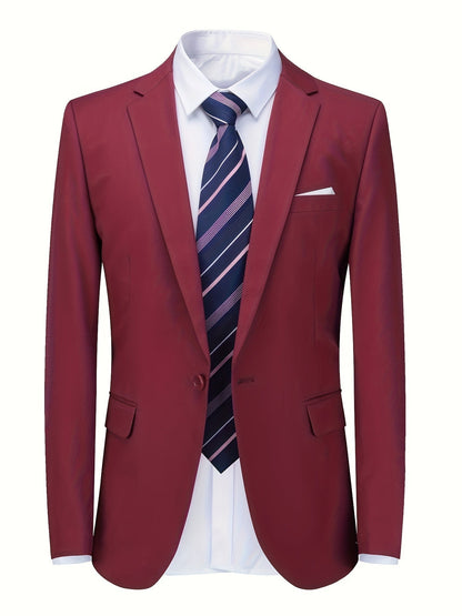 Heren Blazer Effen Klassiek Formal Design