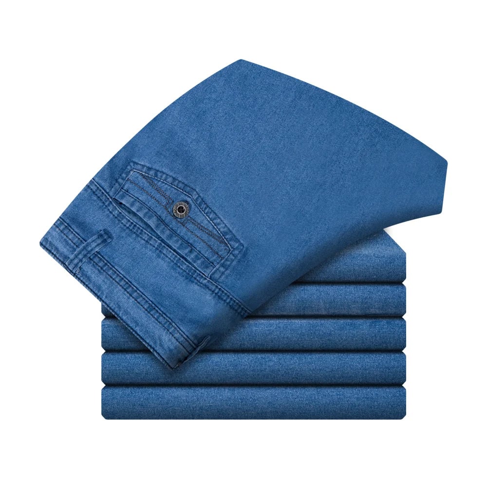 Heren Jeans Hoge Taille Rechte Pijp Tobias