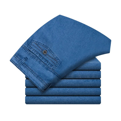 Heren Jeans Hoge Taille Rechte Pijp Tobias