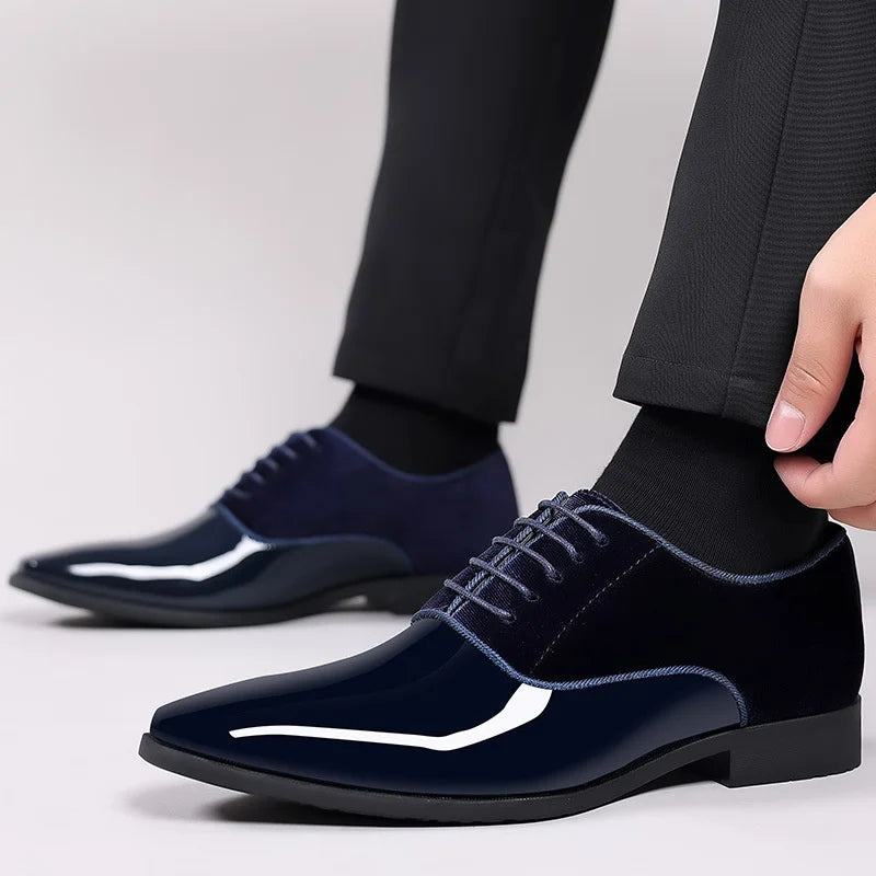 Heren Lakschoenen Bruiloft Formeel Zwart - Mode Vibes