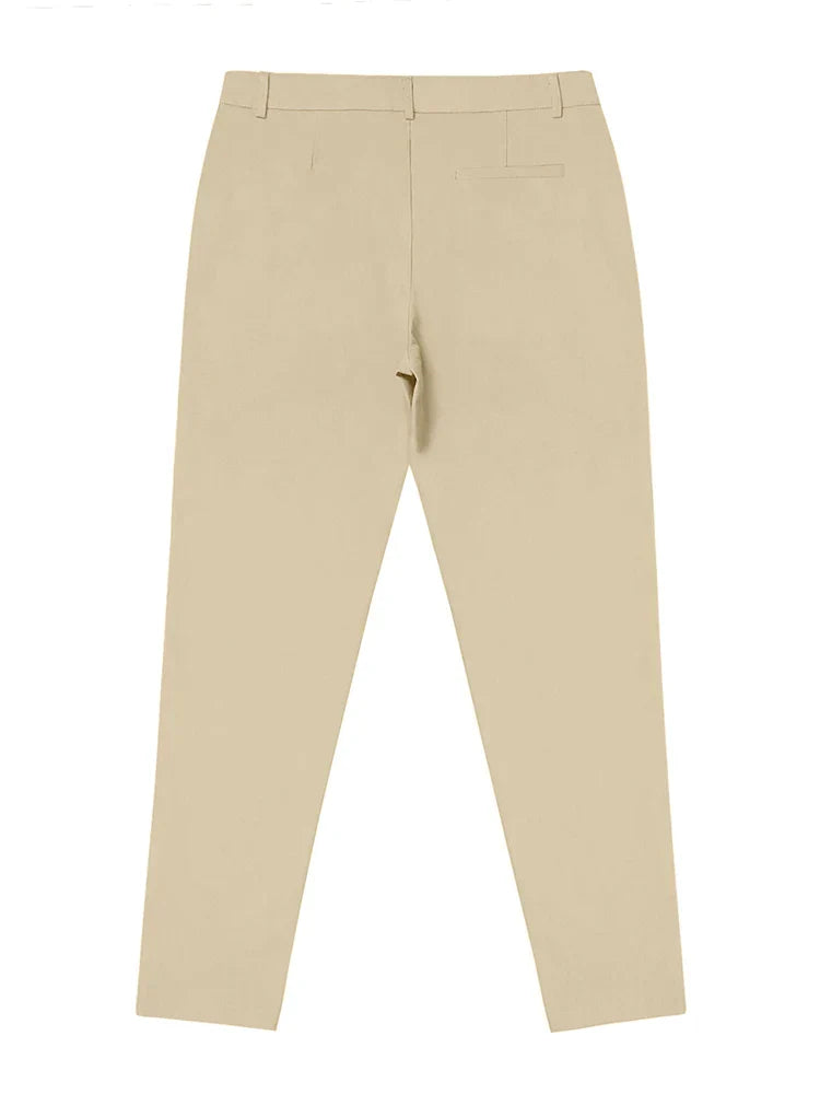 Daan | Stijlvolle potloodbroek voor heren in de kleur Khaki voor heren in stijl ideaal voor de lente.