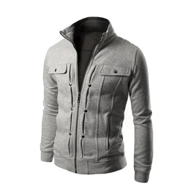 Daan | Wintervest met kraag voor heren in de kleur Grijs voor heren in stijl ideaal voor de winter
