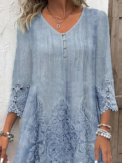 Laura | Abito midi in pizzo