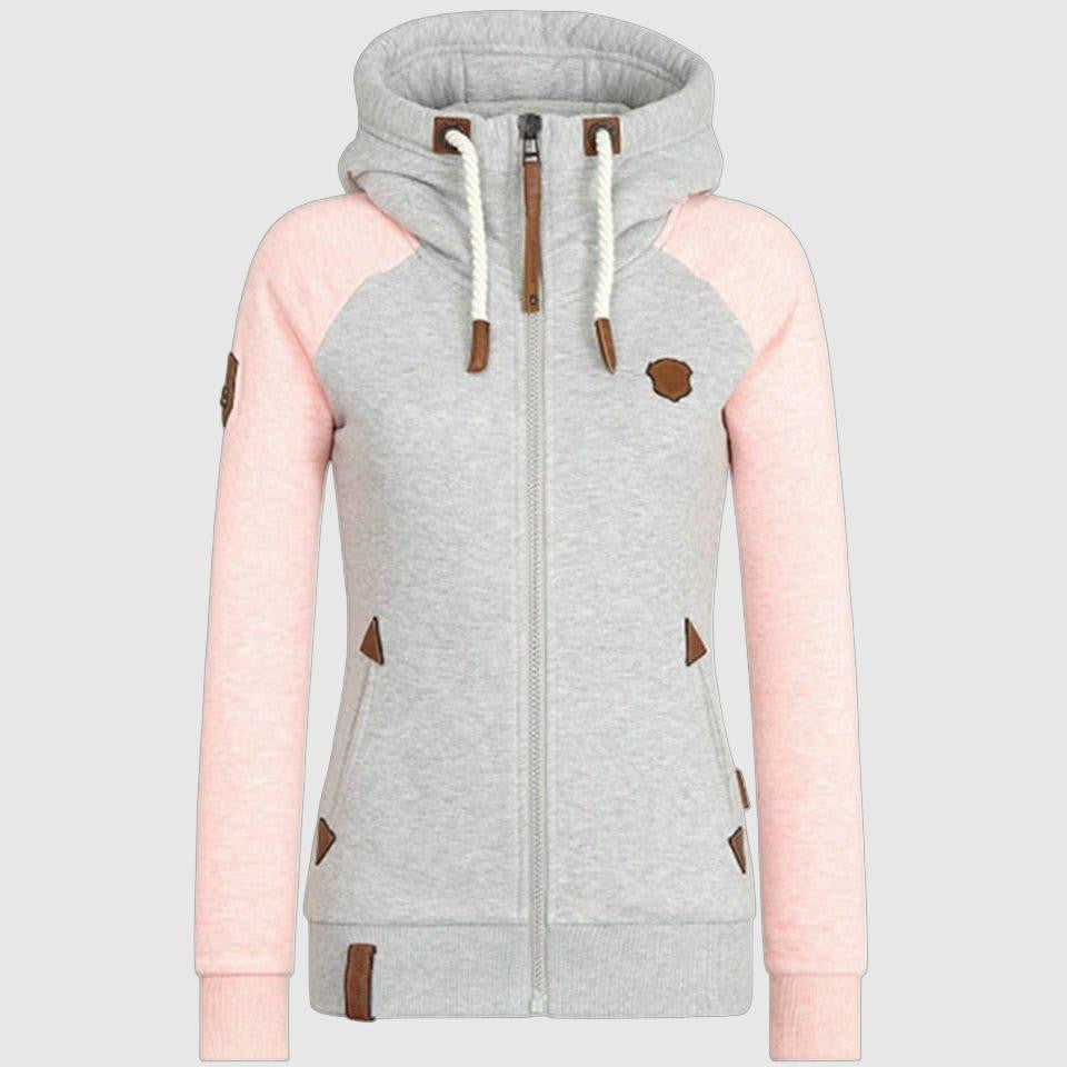 Dames Streetstyle Vest met Capuchon en Rits – Lange Mouwen – Casual & Comfortabel