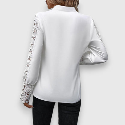 Dames Blouse van Kant Met Lange Mouw