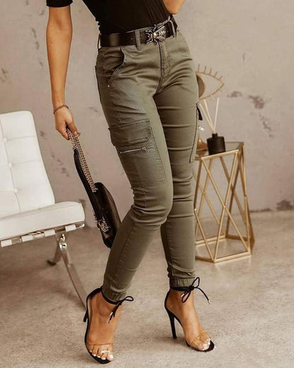Dames Jeans Cargo Broek Comfortabel met Steekzakken