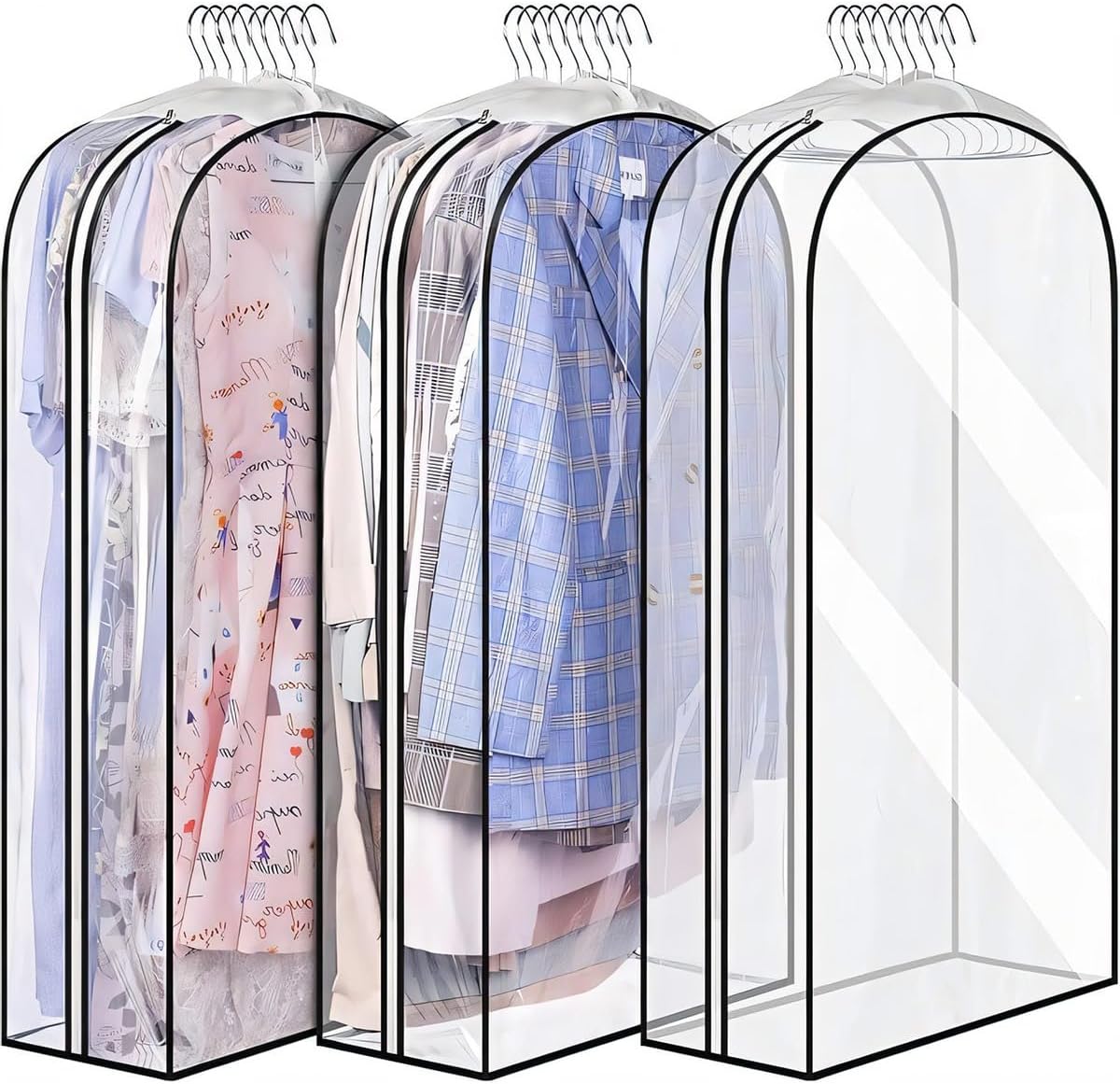 Kledinghoezen Transparant met Inzetstukken 6-Stuks Opbergen - Mode Vibes