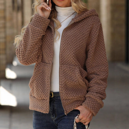 Dames Teddy Vest Warm en Zachte met Capuchon