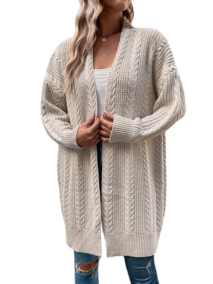 Dames Gebreide Vest Oversized met Kabelpatroon