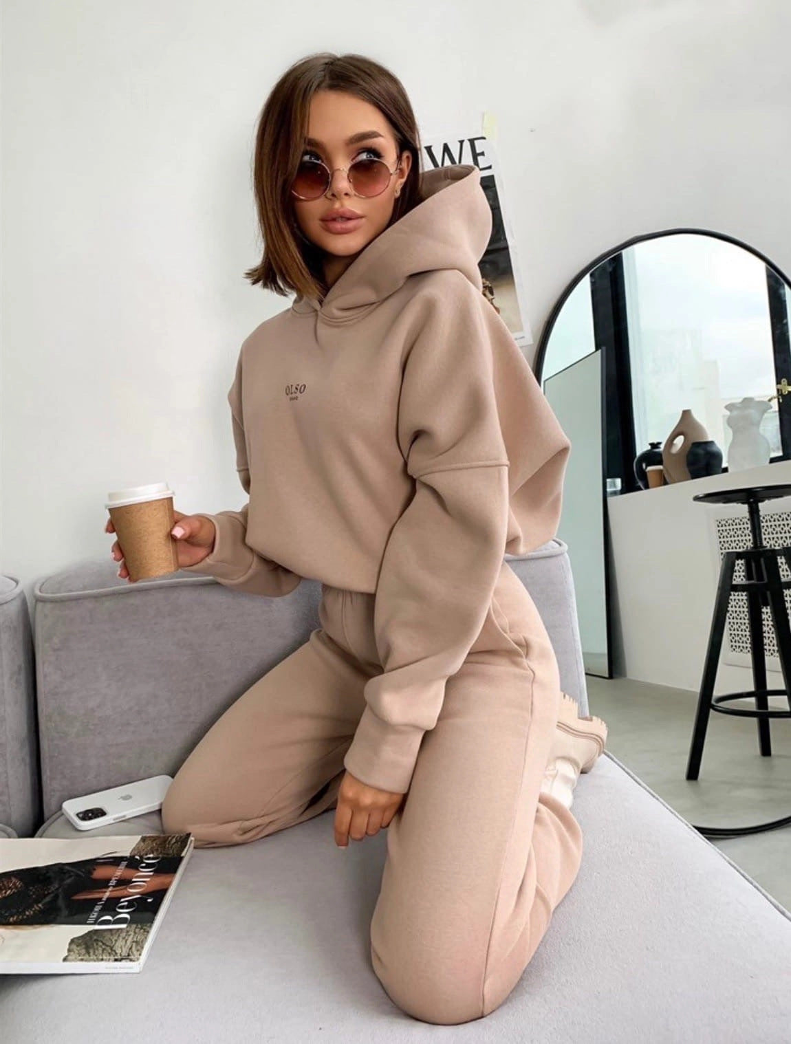 Dames Loungewear Set Jogger en Hoodie Comfortabel Zacht